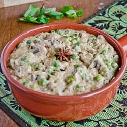 Mushroom Matar Malai